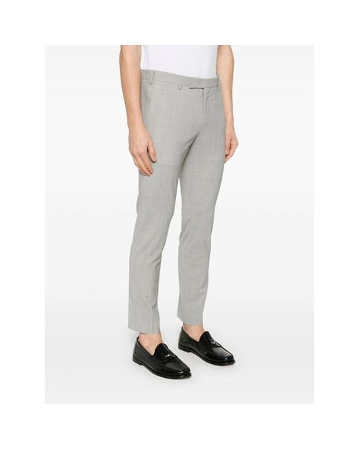 PT Torino Gray Tapered Trousers for men