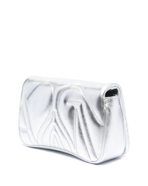 Alexander McQueen White Seal Leather Shoulder Bag