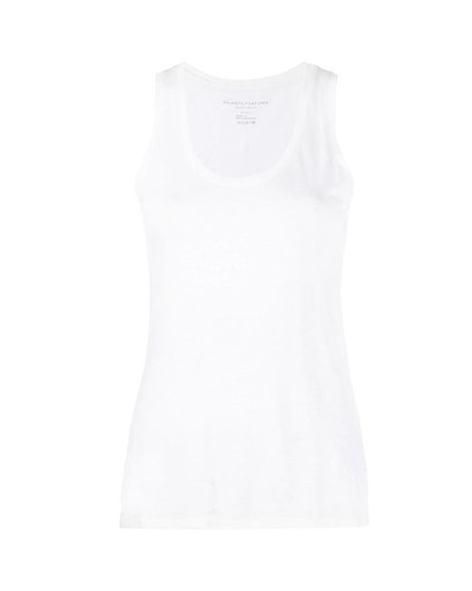 Majestic Filatures White Boxy Fit Vest Top