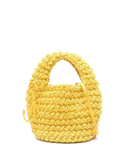 J.W. Anderson Yellow Popcorn Knitted Tote Bag