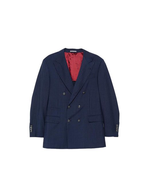 Brunello Cucinelli Blue Jackets for men