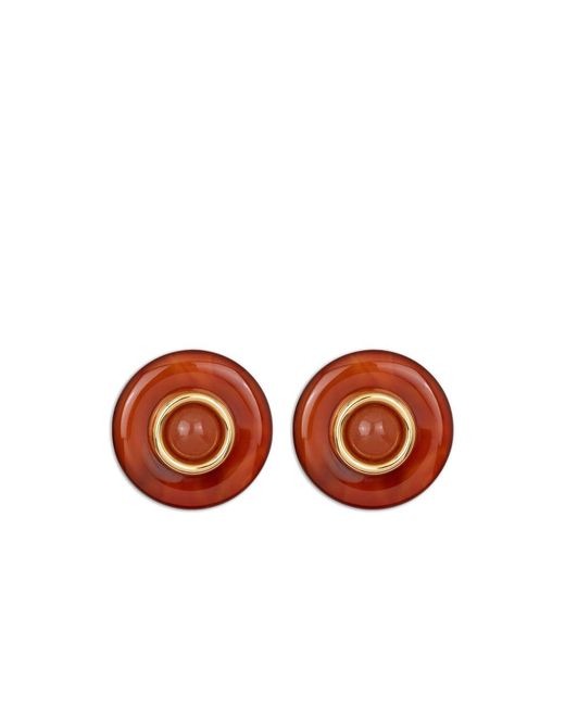 Jennifer Behr Brown Devon Plated Earrings