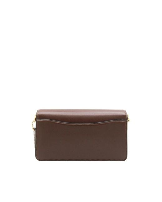 COACH Brown Tabby 26 Logo-Plaque Shoulder Bag