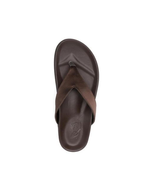 Ancient Greek Sandals Brown Sandals Charys Satin