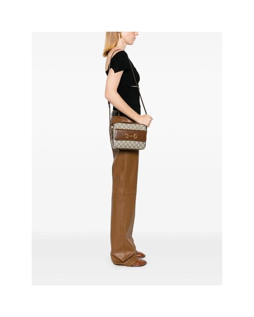Gucci Brown Small Horsebit 1955 Shoulder Bag