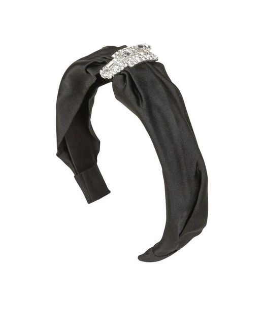 Jennifer Behr Black Katalina Embellished Headband