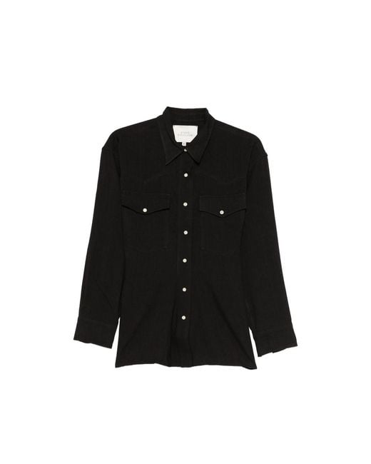 Studio Nicholson Black Buttoned Pocket Shirt