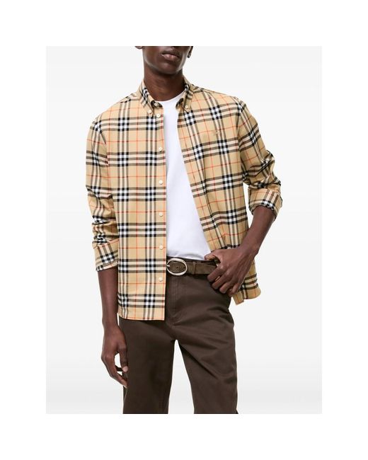 Burberry Natural Check-Pattern Shirt for men