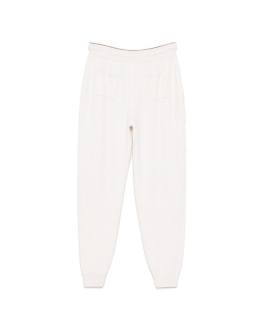 Eraldo White Knitted Trousers for men