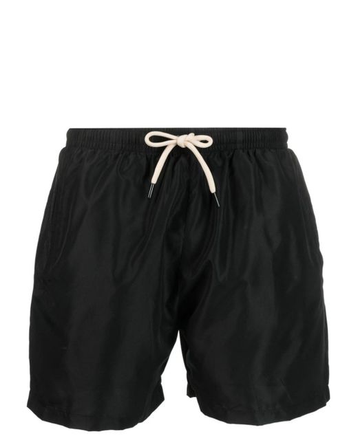 MATINEÉ Black Logo-Patch Swim Shorts for men