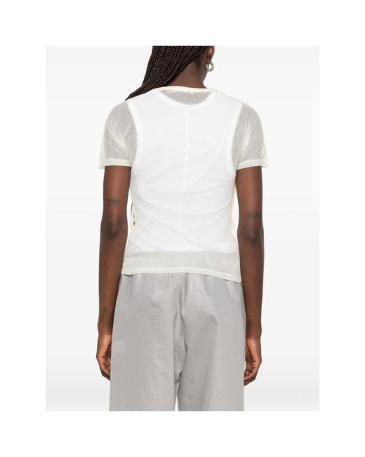 Paloma Wool White Olimpia Mesh T-Shirt