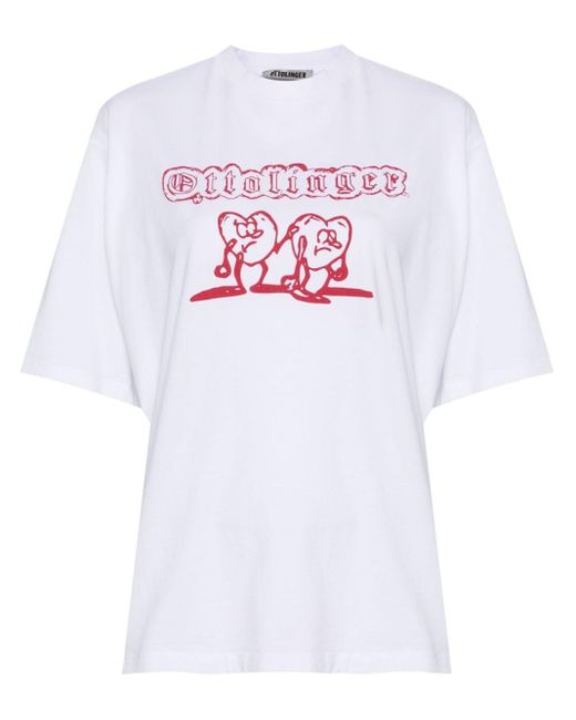 OTTOLINGER White Logo-Print T-Shirt