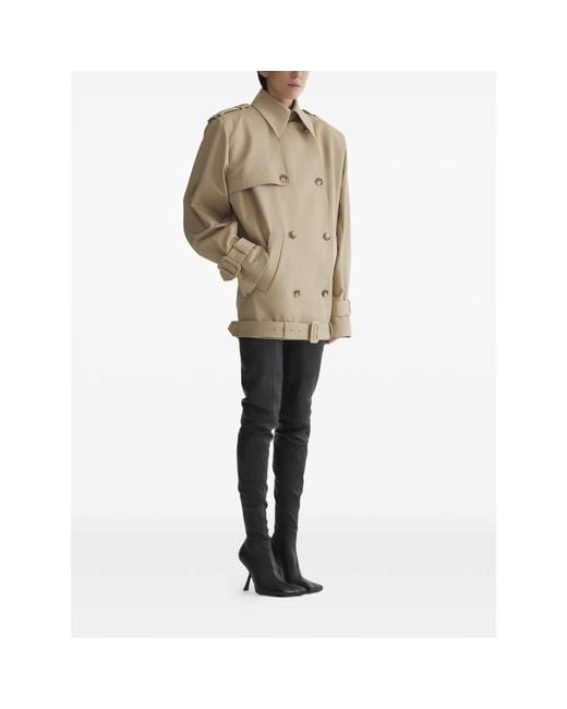 Mugler Natural Buckle Double-Breasted Jacket