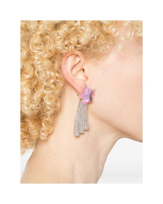 YVMIN White Star Embellished Earrings
