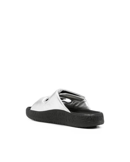 Veja Black Etna Touch-Strap Flat Sandals for men