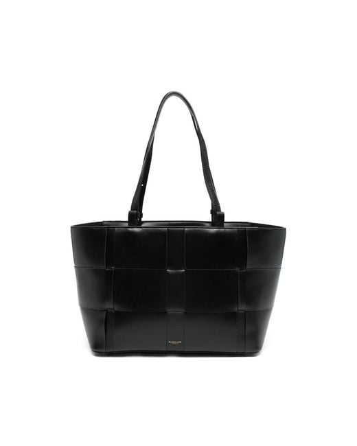 DeMellier London Black Florence Woven Tote Bag