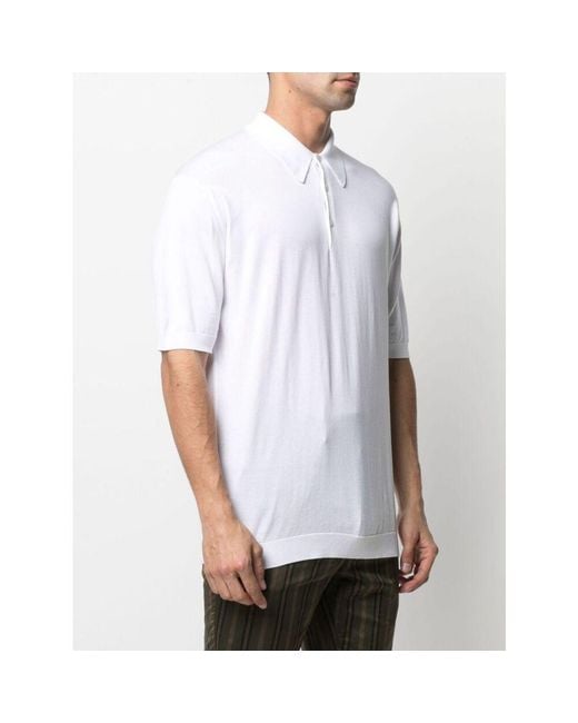 John Smedley White Cotton Shirts for men