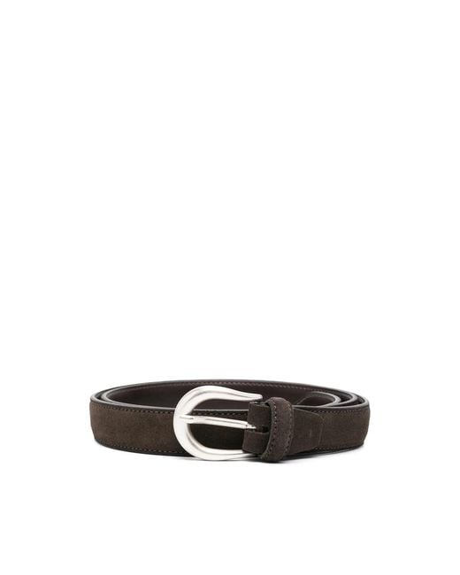 Eraldo Black Suede Belt for men
