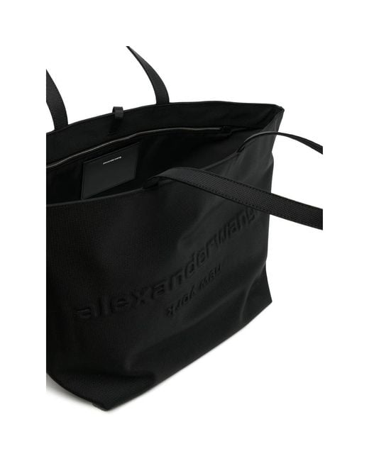 Alexander Wang Black Punch Logo-Embossed Tote Bag