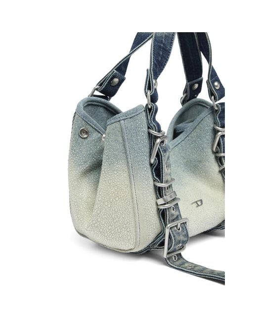 DIESEL Blue D-One-Small Top-Handle Bag