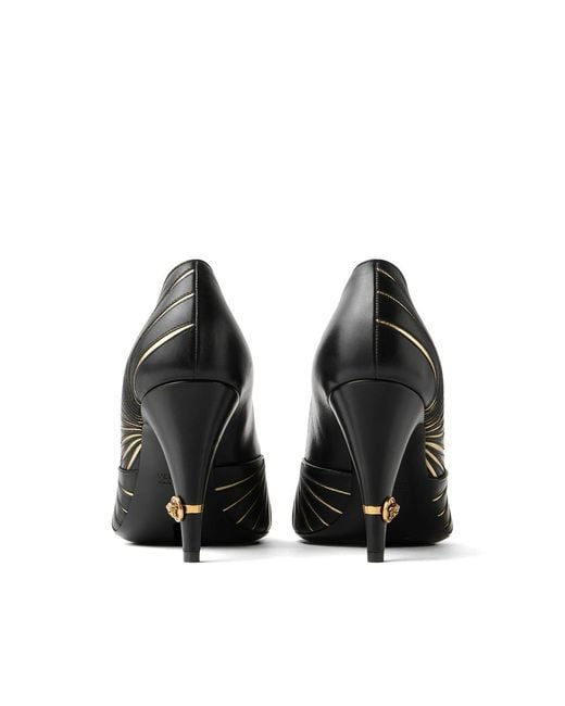 Versace Black Gianni Nappa Pumps 90 Mm