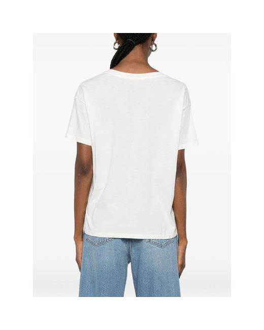 Majestic Filatures White V-Neck Short-Sleeve T-Shirt