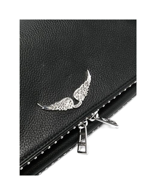 Zadig & Voltaire Black Rock Stud-Embellished Shoulder Bag