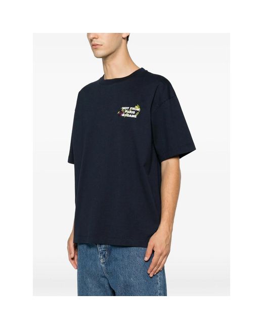 Drole de Monsieur Blue Short-Sleeves T-Shirt for men