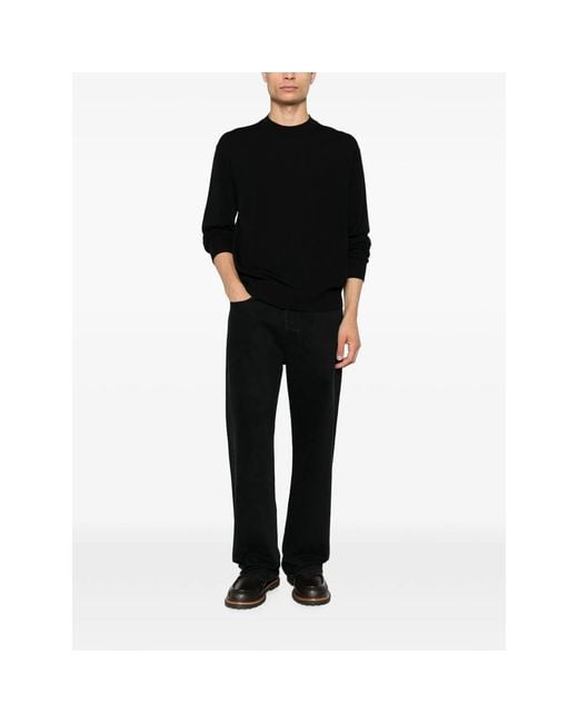 Diana Studio Black Crew-Neck Long-Sleeve Sweater for men