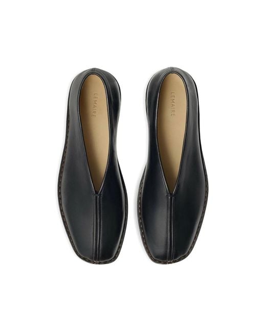 Lemaire Blue Flat Piped Slippers