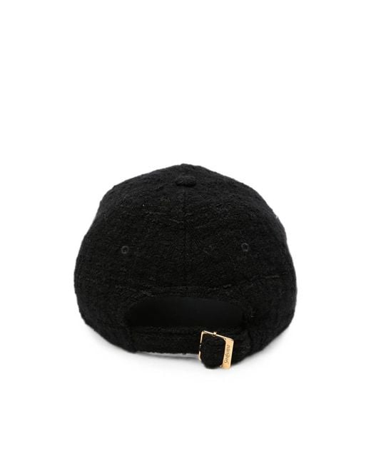 Saint Laurent Black Cassandre Baseball Cap