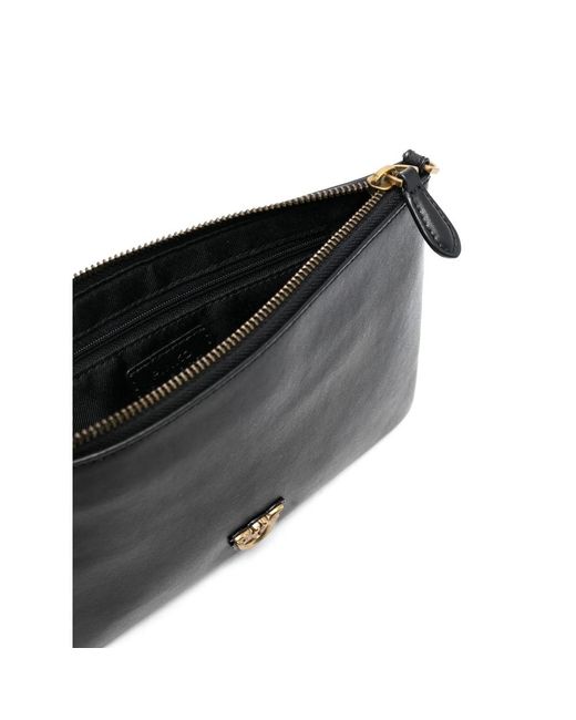 Pinko Black Medium Shoulder Bag Flat Love Bag Simply