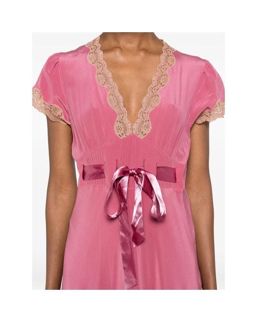 Rixo Pink Dress Marlice Mauve