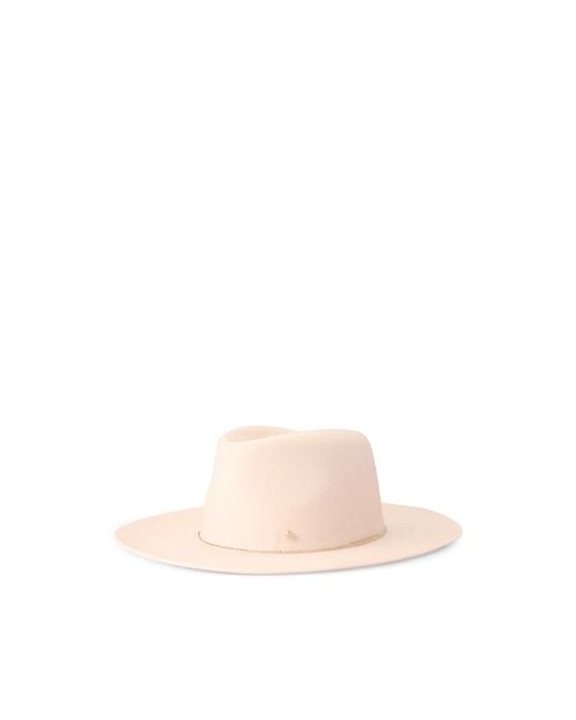 Maison Michel Pink Mimi Chain-Trim Hat