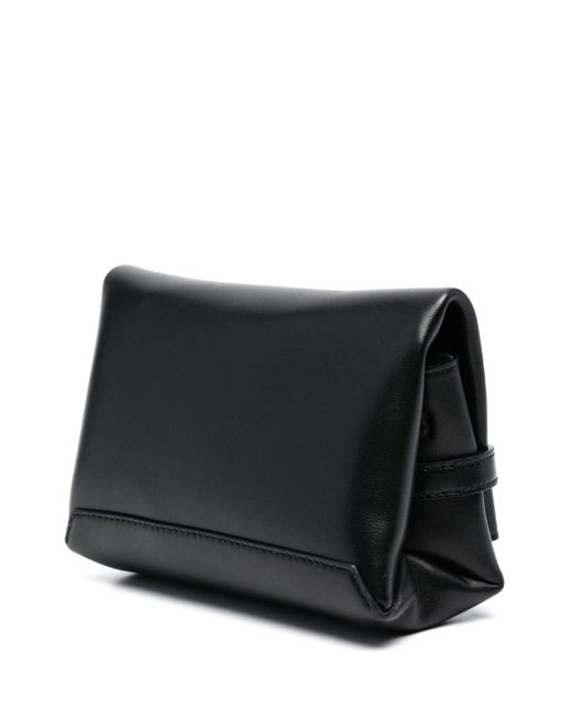 Victoria Beckham Black Mini Chain Leather Pouch Bag