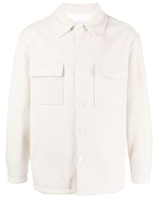 FAMILY FIRST White French-Terry Flap-Pocket Shirt for men