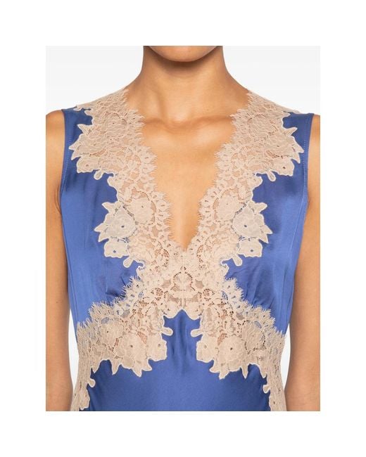 Rixo Blue Dress Lysandra Iribl