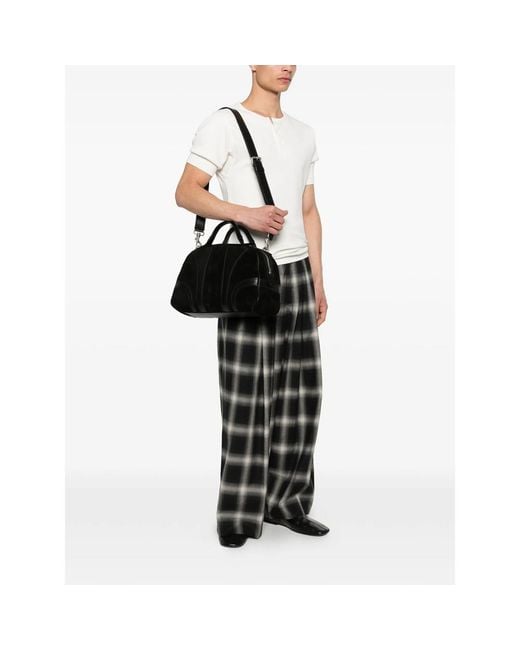 Dries Van Noten Black Panelled Tote Bag for men