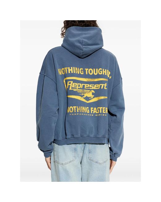 Represent Blue Hooded Sweatshirt for men
