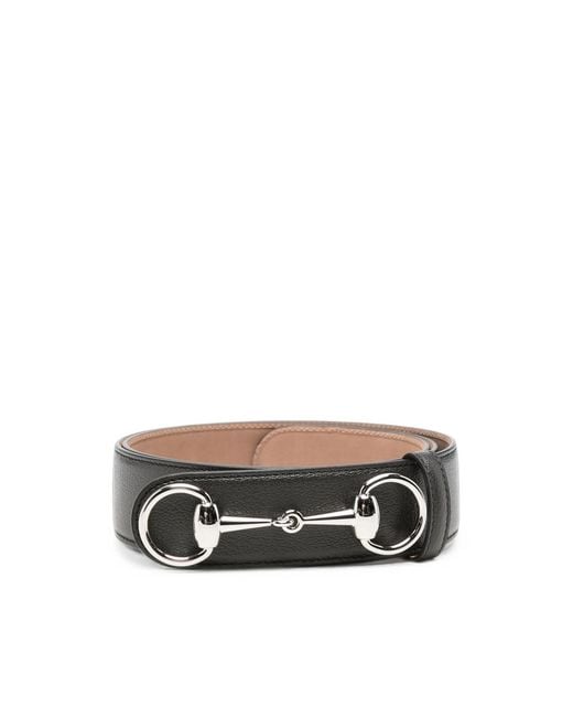 Gucci Black Interlocking G Buckle Belt for men