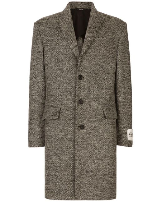 Dolce & Gabbana Gray Re-Edition 1997 Patch Coat for men