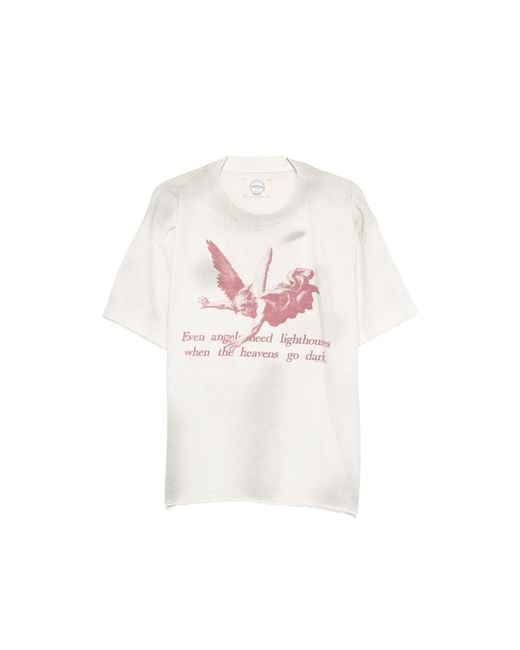 ERCOLE STUDIO White Graphic-Print T-Shirt for men