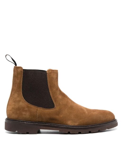 Henderson Brown Round-Toe Suede Boots for men