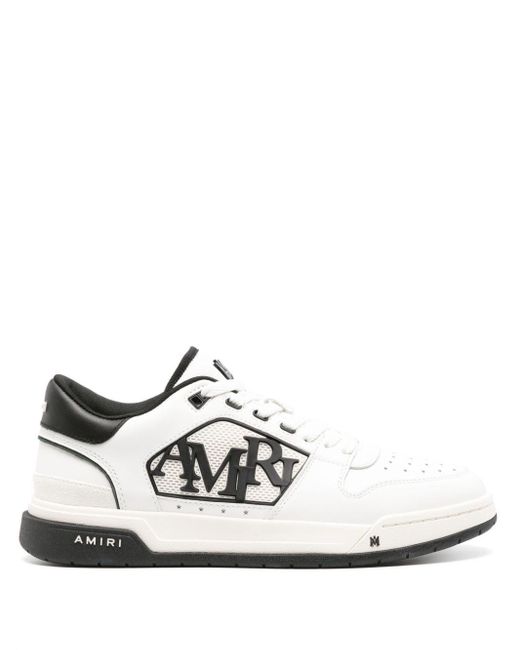 Amiri White Logo-Embossed Leather Sneakers for men
