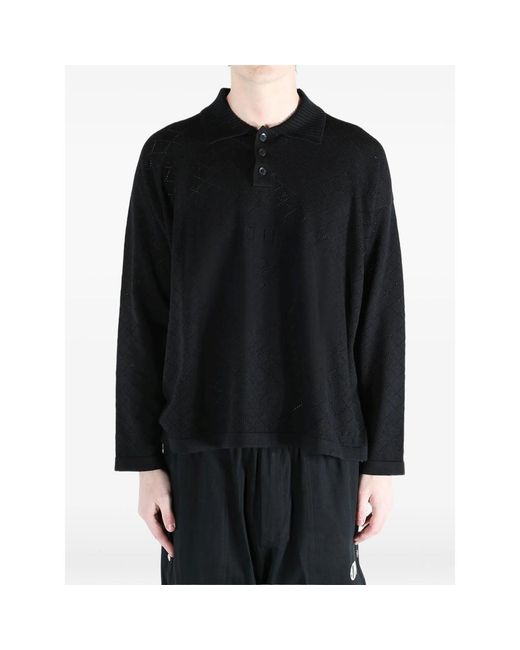Bode Black Polo Shirts for men