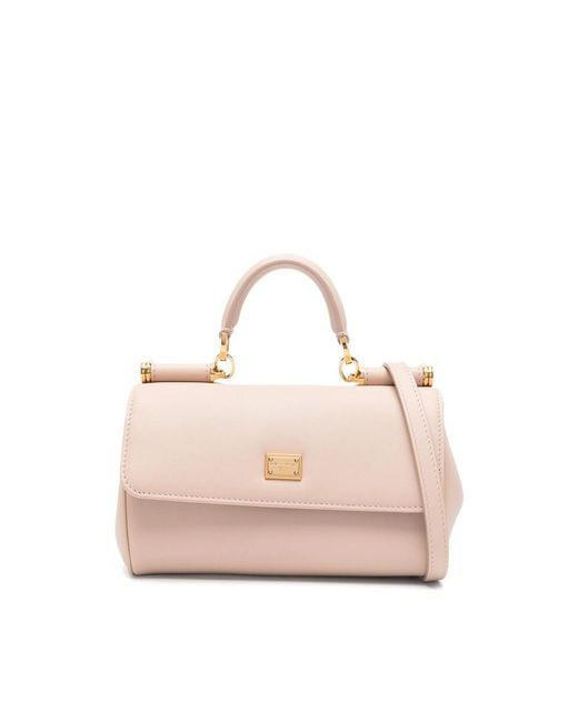 Dolce & Gabbana Pink Front Flap Top Handle Bag