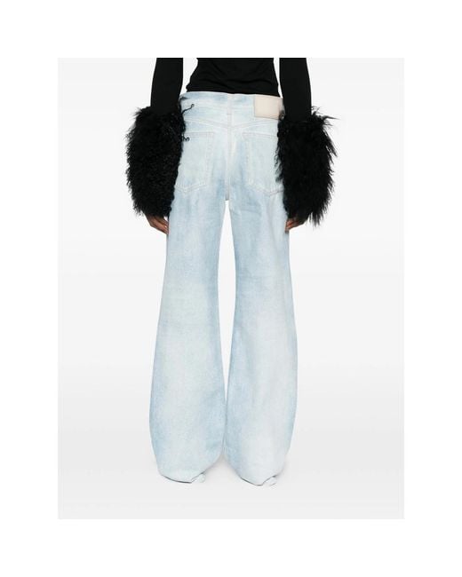 Haikure Blue Five-Pocket Belt-Loop Jeans