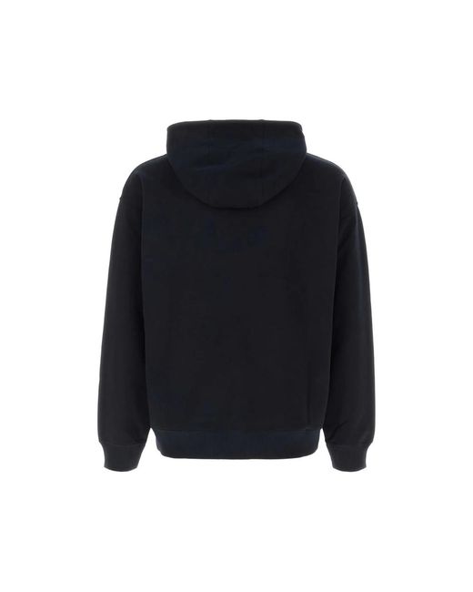 Fendi Blue Dog-Motif Cotton Hoodie for men