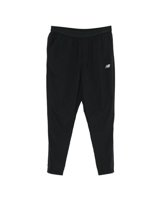 New Balance Black Elastic-Waistband Sweatpants for men