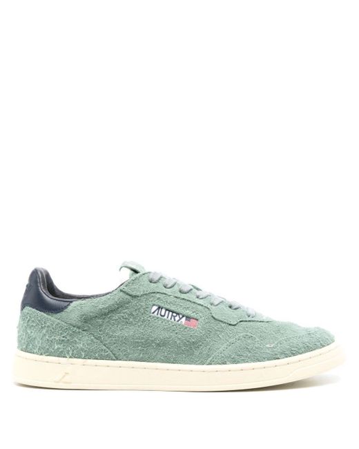 Autry Green Medalist Low Suede Sneakers for men
